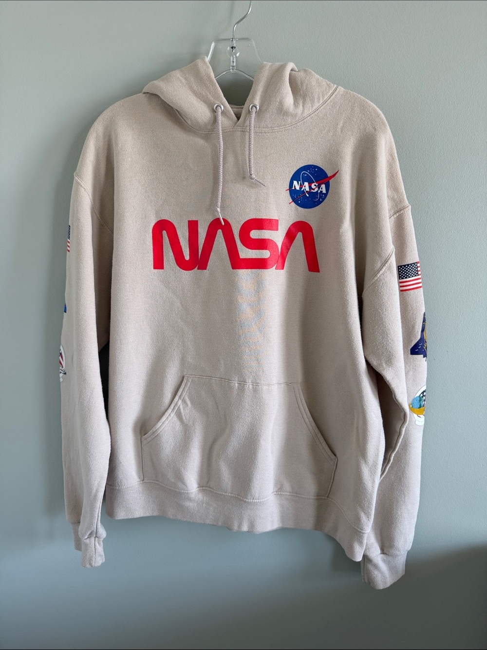 Bowery Supply Co. Beige Hoodie Sweatshirt